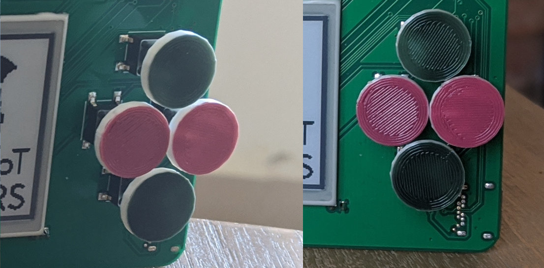 3D printable badge button caps