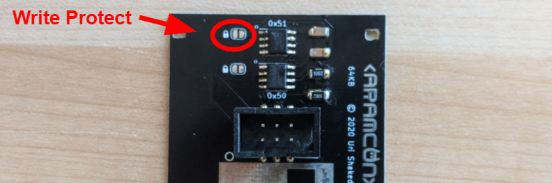 Floppy write-protect solder bridge